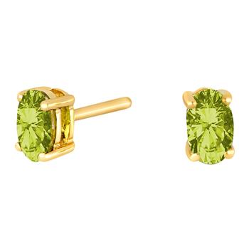 14kt. guldørestikker m/peridot from Siersbøl