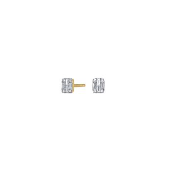 14kt. guldørestikker m.0,10ct W/SI from Siersbøl