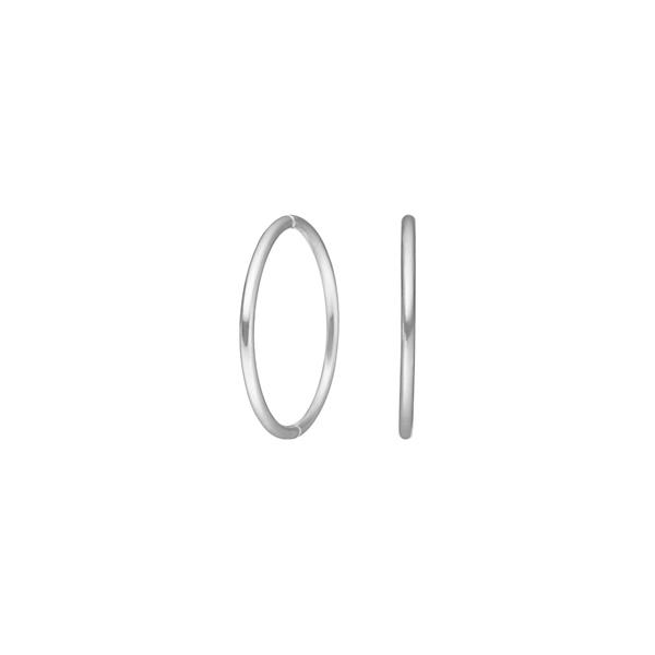 Rhod. sølv creol 18 mm udvendigt from Siersbøl