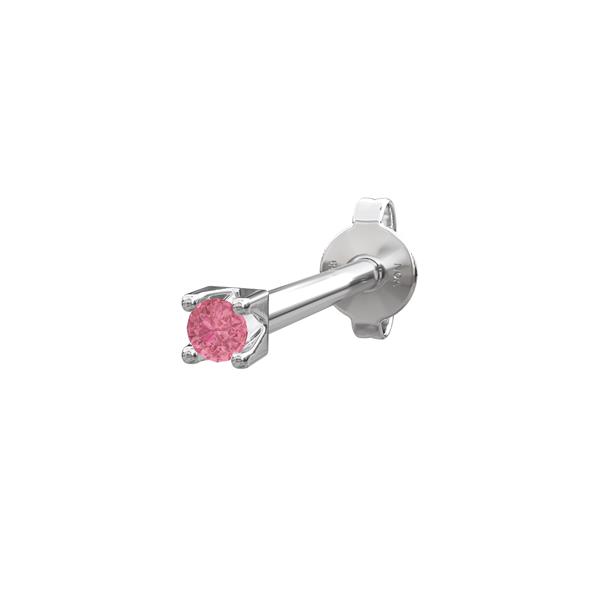 Rhod. sølvørestik m/pink topaz farve cz PIERCE52 1 from Nordahl