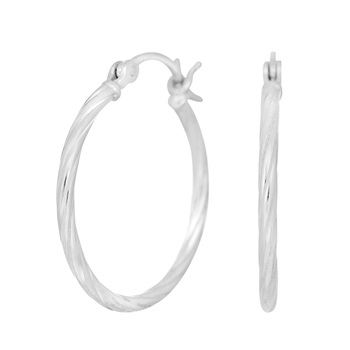 Rhodineret  sølv creol 25mm TREND52 from Nordahl