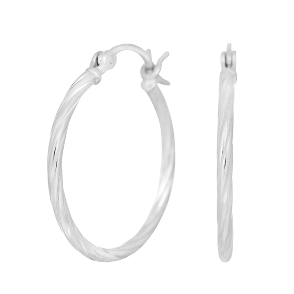 Rhodineret  sølv creol 25mm TREND52 from Nordahl