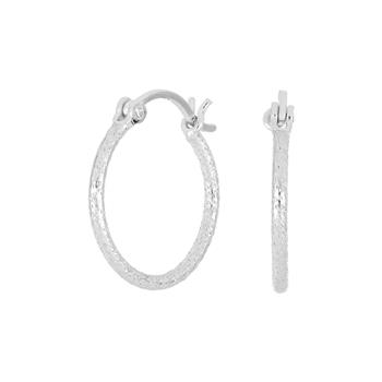 Rhod. sølvcreoler NICE52 1,6mm from Nordahl