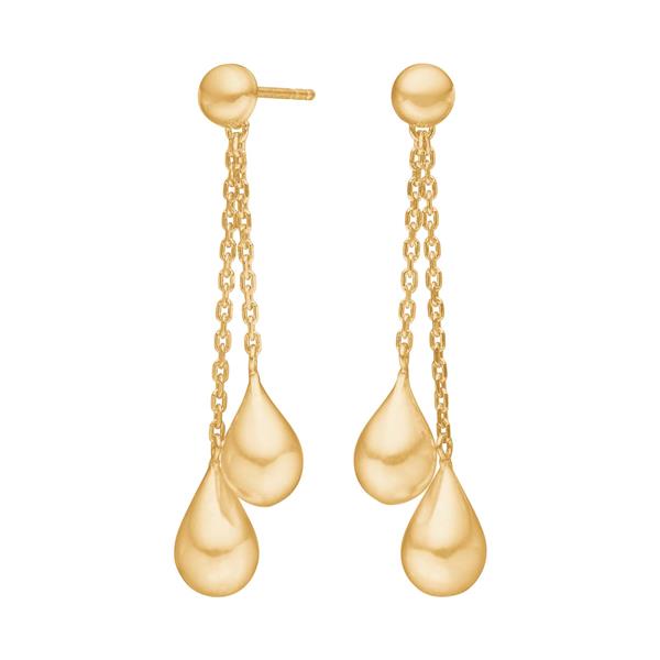Forgyldt sølv ørehængere DROPS52 from Nordahl