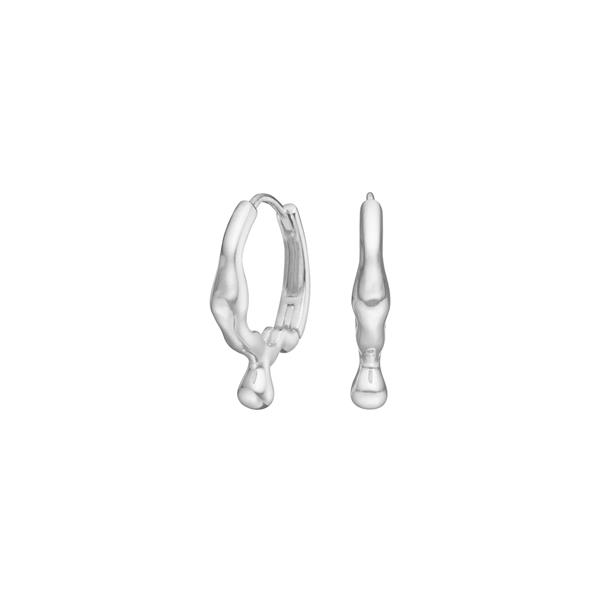 Rhd. sølv creoler FLUID52 from Nordahl