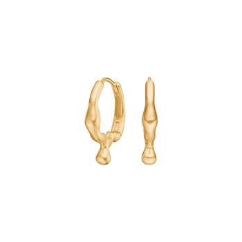 Forgyldt sølv creoler FLUID52 from Nordahl