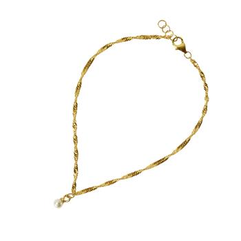 18kt armbånd med Ferskvandsperle 20+1cm from San - Links of Joy