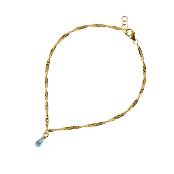 18kt armbånd med Facetteret Topas 18+1cm from San - Links of Joy