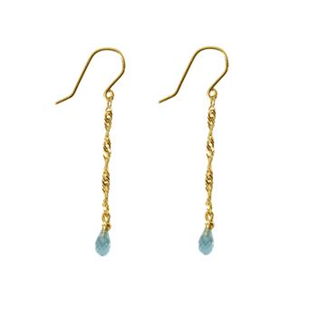 18kt øreringe med Facetteret Topas Pr.par from San - Links of Joy