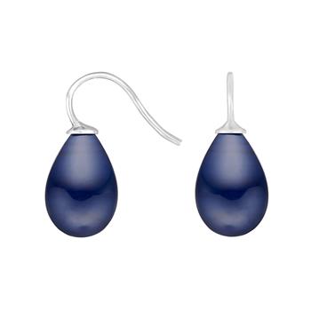 Rhod. sølvøreh. m/bøhmisk kvartsglas farve84 from Heinzendorff