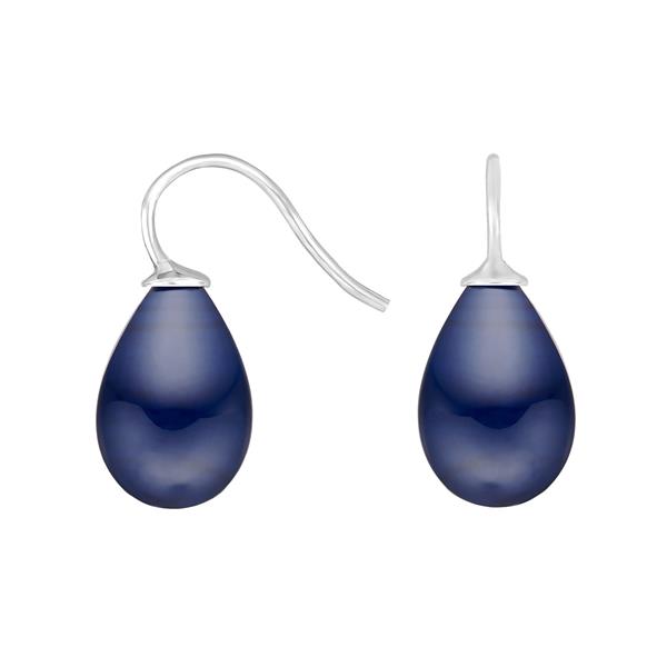 Rhod. sølvøreh. m/bøhmisk kvartsglas farve84 from Heinzendorff