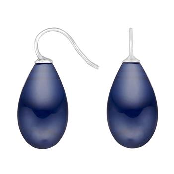 Rhod. sølvøreh. m/bøhmisk kvartsglas farve84 from Heinzendorff