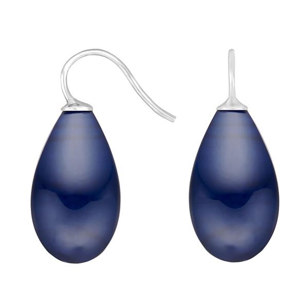 Rhod. sølvøreh. m/bøhmisk kvartsglas farve84 from Heinzendorff