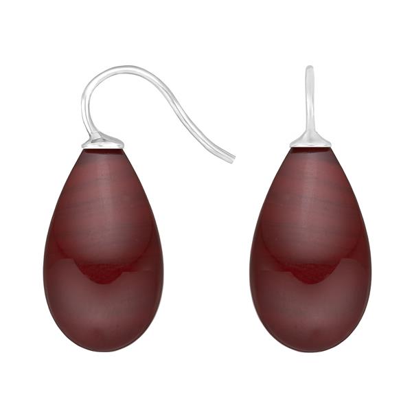 Rhod. sølvøreh. m/bøhmisk kvartsglas farve84 from Heinzendorff