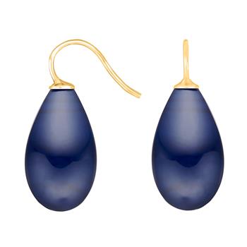 Forg. sølvøreh. m/bøhmisk kvartsglas farve84 from Heinzendorff