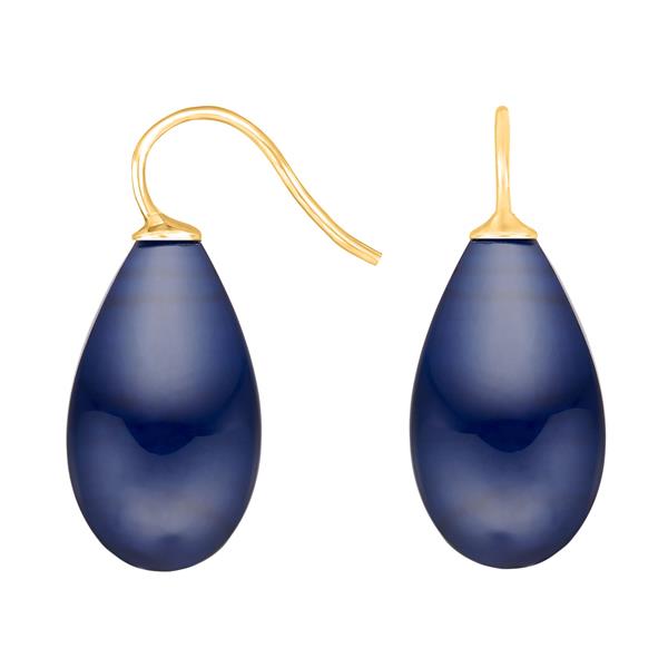 Forg. sølvøreh. m/bøhmisk kvartsglas farve84 from Heinzendorff