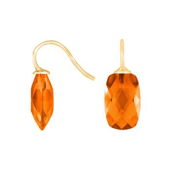 Forg. sølvøreh. m/glas facetteret farve68 from Heinzendorff