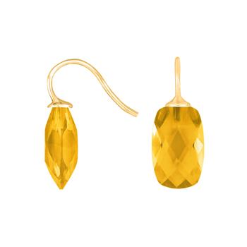 Forg. sølvøreh. m/glas facetteret farve70 from Heinzendorff