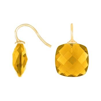 Forg. sølvøreh. m/glas facetteret farve70 from Heinzendorff