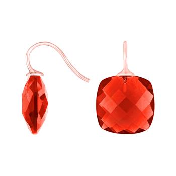 Rosaforg. sølvøreh. m/glas facetteret farve20 from Heinzendorff