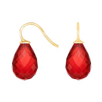 Forg. sølvøreh. m/glas facetteret farve20 from Heinzendorff