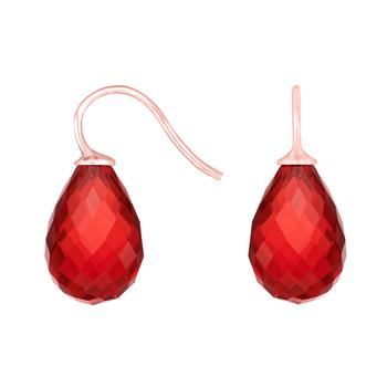 Rosaforg. sølvøreh. m/glas facetteret farve20 from Heinzendorff