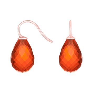 Rosaforg. sølvøreh. m/glas facetteret farve68 from Heinzendorff