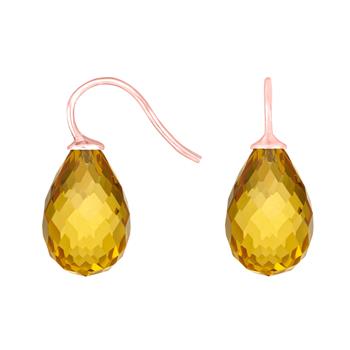 Rosaforg. sølvøreh. m/glas facetteret farve70 from Heinzendorff