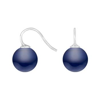 Rhod. sølvøreh. m/bøhmisk kvartsglas kugle 12mm from Heinzendorff