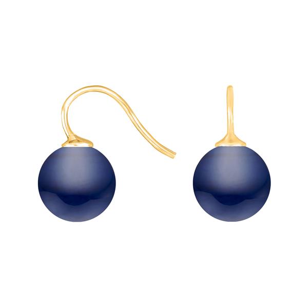 Forg. sølvøreh. m/bøhmisk kvartsglas kugle 12mm from Heinzendorff