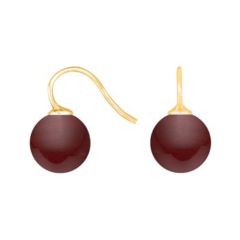 Forg. sølvøreh. m/bøhmisk kvartsglas kugle 12mm from Heinzendorff