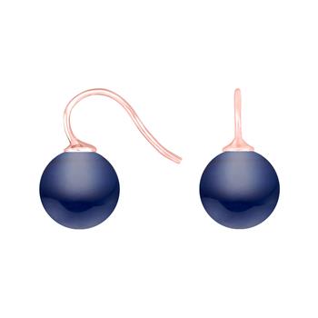 Rosaforg. sølvøreh. m/bøhmisk kvartsglas kugle 12mm from Heinzendorff