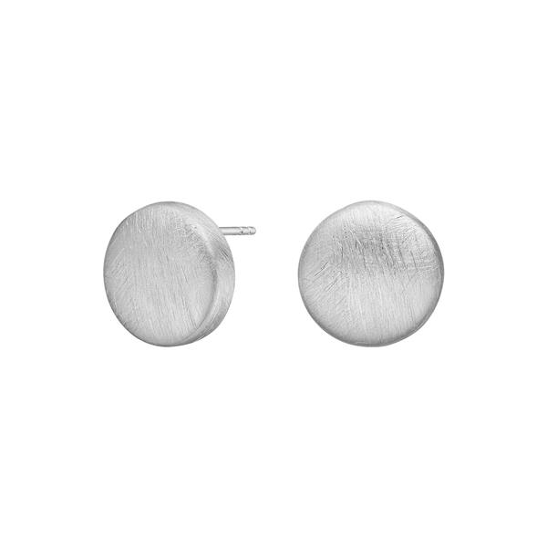 Rhod. sølv mat system-ørestikker Ann 14x14mm from Heinzendorff