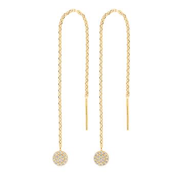 Forgyldt sølv ørekæder m/cirkel HAYLEYNOR from Joanli Nor