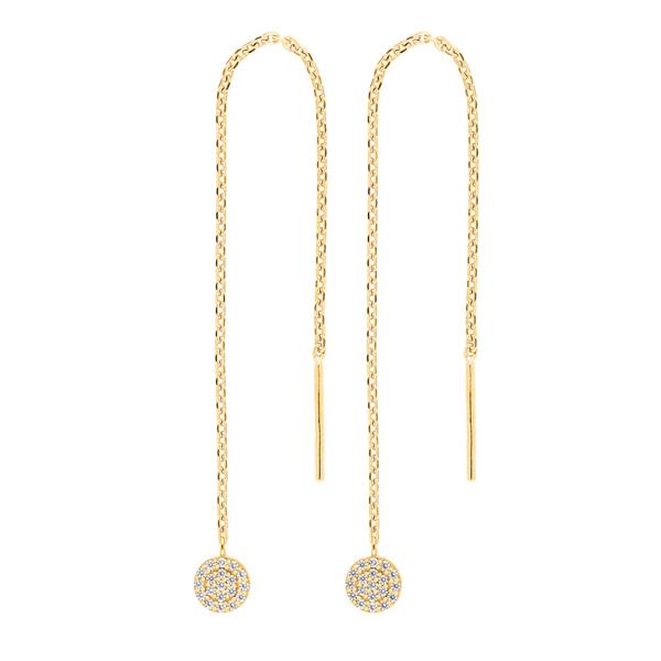 Forgyldt sølv ørekæder m/cirkel HAYLEYNOR from Joanli Nor