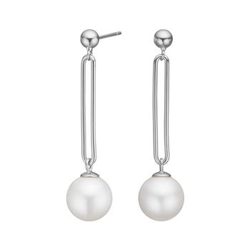 Rhd. sølv ørehængere PEARLY52 from Nordahl