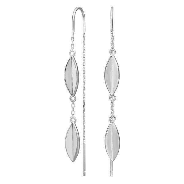 Rhd. sølv ørehængere LEAVES52 from Nordahl