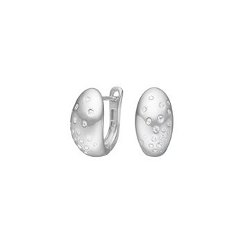 Rhd. sølv creoler RHEANOR from Joanli Nor