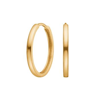 14kt. guldcreoler 2x20mm from Siersbøl
