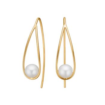 8kt. guldørehængere m. fvkp from Siersbøl