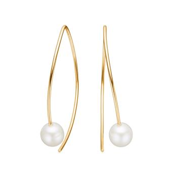 8kt. guldørehængere m. fvkp from Siersbøl