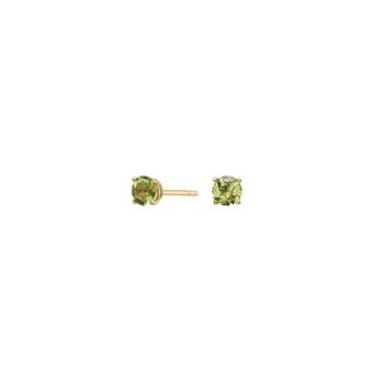14kt. guldørestikkker m. 4mm peridot from Siersbøl