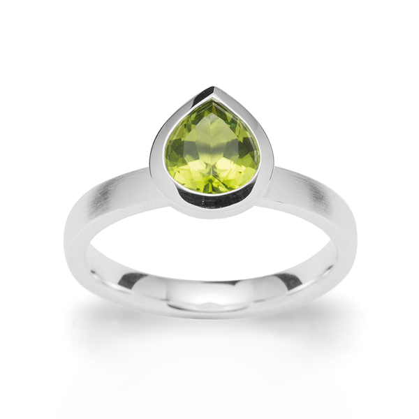 925/- Ring mat/blank, peridot 1,43ct from Bastian Inverun