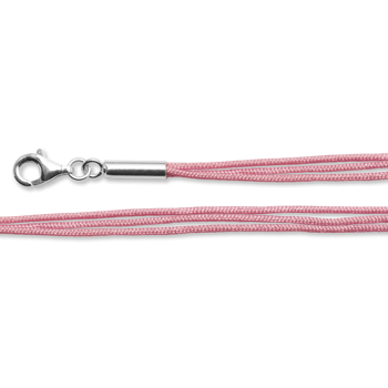 Bomuldsbånd pink  925/- lås, 45cm + 5cm from Bastian Inverun