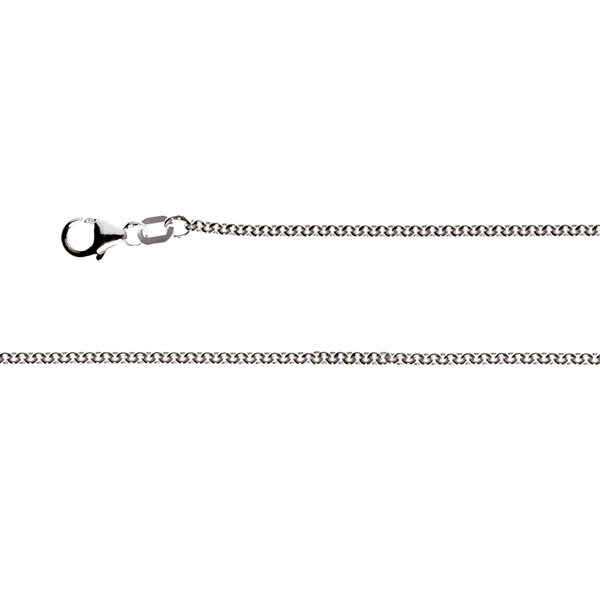 925/- rund ankerkæde med karabin rho. 2 mm, 90 cm from Bastian Inverun