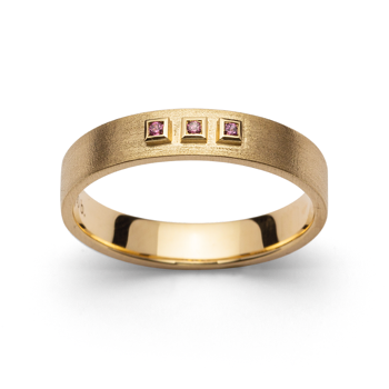 750,- Ring mat/børstet, rhodolit 0,03ct from Bastian Inverun