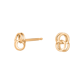 8 kt. Gold Stud Earrings Bismarck from Siersbøl