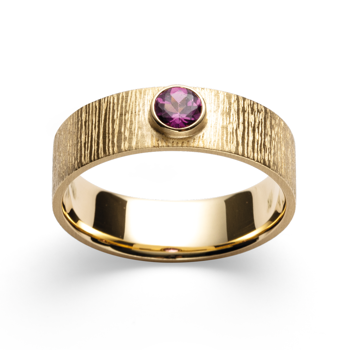 750,- Ring mat/børstet, rhodolit 0,35ct from Bastian Inverun