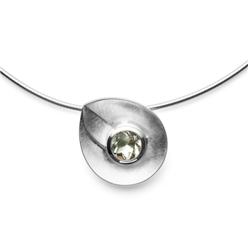 925/- Vedhæng børstet/blank, grøn ametyst 1,48ct from Bastian Inverun
