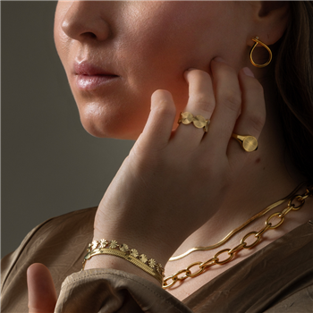 Sunhine signet Ring i forgyldt stål SNEAK PEAK - 50 from Blicher Fuglsang